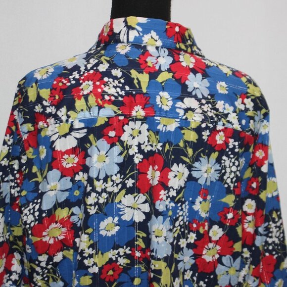 Alfred Dunner Floral 3/4 Sleeve Blouse - Picture 9 of 12